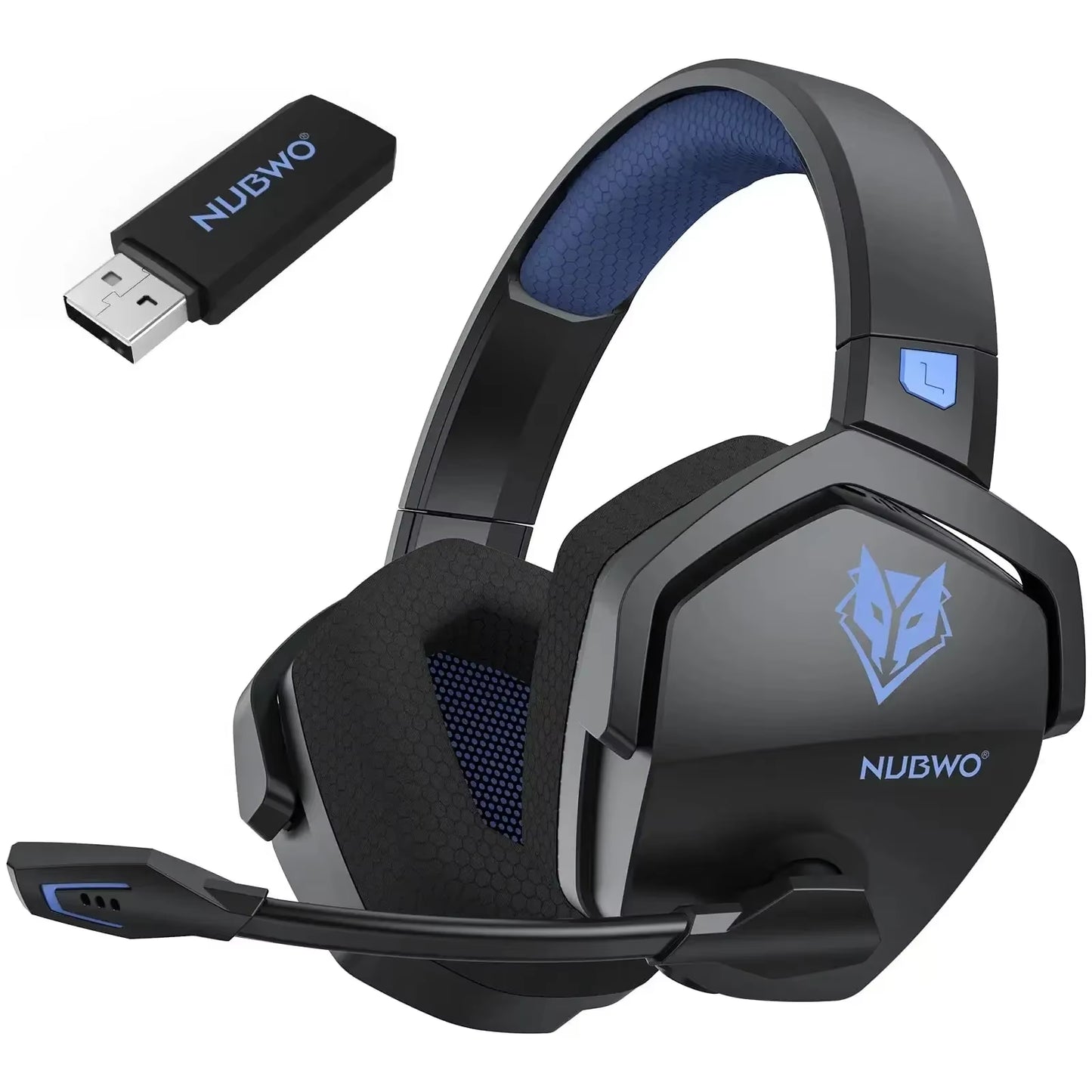 G06 Wireless Headsets Gamer with Charging Station for Headset and PS5 Controller Gaming Headphones Long Battery Life