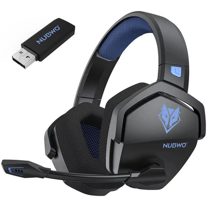 G06 Wireless Headsets Gamer with Charging Station for Headset and PS5 Controller Gaming Headphones Long Battery Life