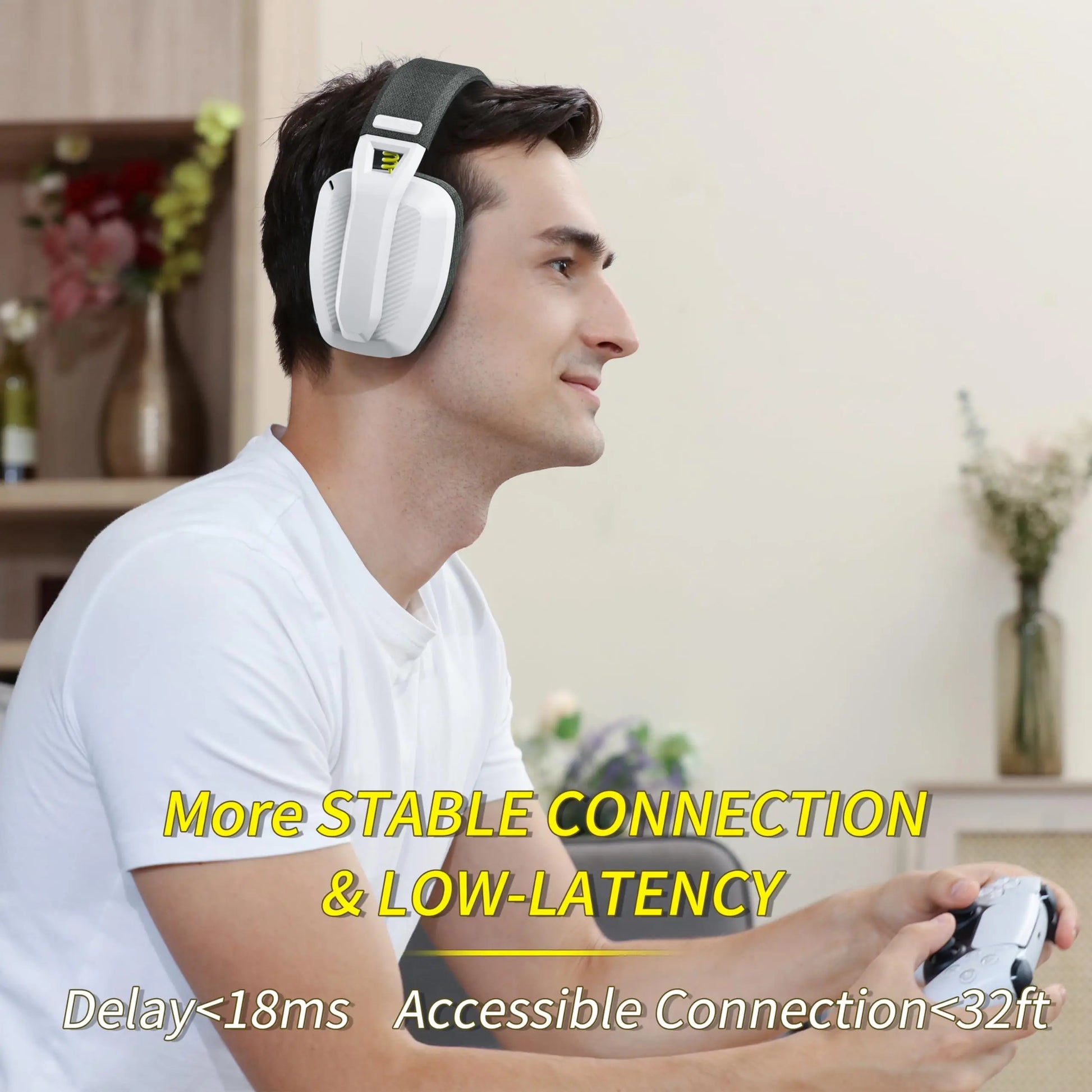 BW06 Bluetooth Headsets Gamer with Mic for PS5 PS4 PC Mac Playstation Wireless 2.4Ghz Gaming Headphone with Microphone