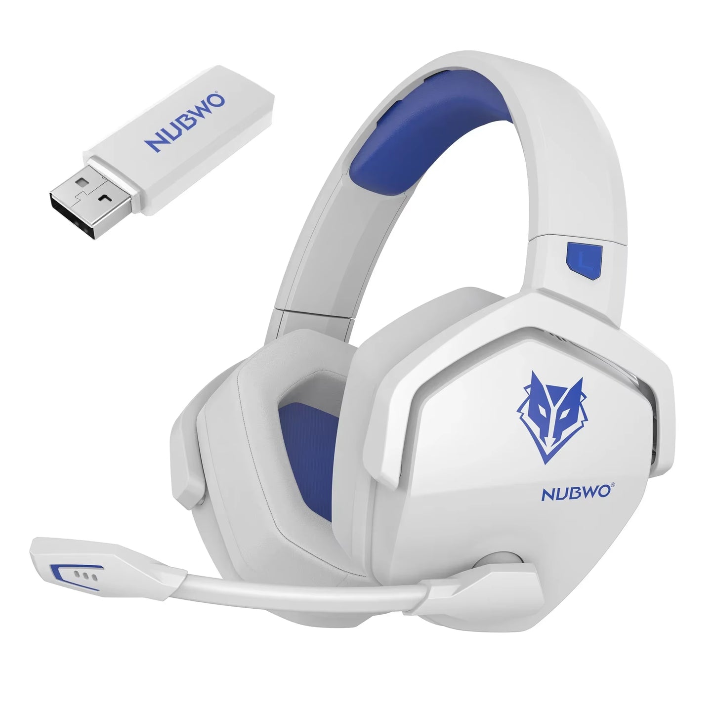 G06 Wireless Headsets Gamer with Charging Station for Headset and PS5 Controller Gaming Headphones Long Battery Life