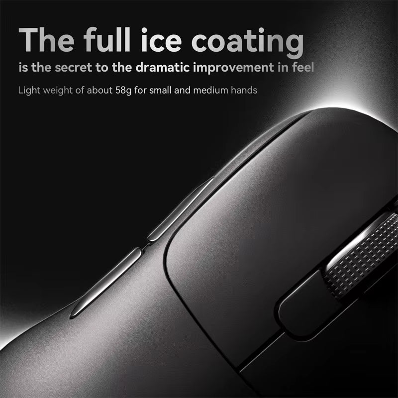 AJ179 PRO PAW3395 Lightweight Wired Wireless Mouse with Magnetic Charging Base Ergonomic Macro Gaming Mouse for PC Laptop